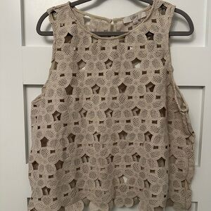 LOFT Daisy Crochet Tank Top